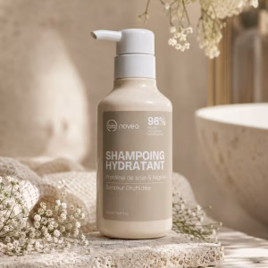 shampoing protéines de soie – flacon à la nigelle 320 ml